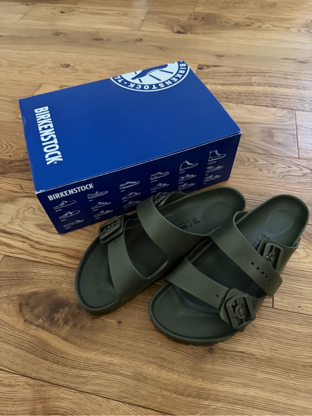 NWT Birkenstock Arizona Essentials EVA Khaki Sandals Men’s 11-11.5 EU 44